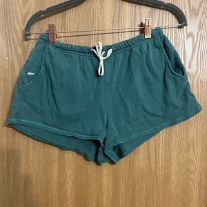 Green cotton vuori shorts